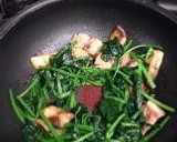 さばとほうれん草の炒め物★作り方4写真