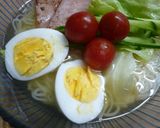 スパム・ゆで卵・野菜の冷麵作り方6写真