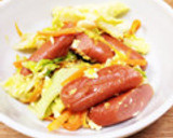 朝食に☆ソーセージとキャベツ卵マヨ炒め作り方4写真