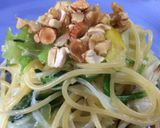 香ばしいナッツ野菜クリームスパゲティー作り方5写真