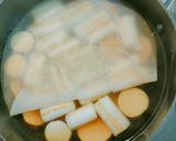 〖薩摩芋と焼きネギのこっくり煮物♡〗作り方4写真