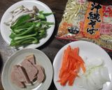 沖縄そばの麺で作るスパゲティ作り方1写真