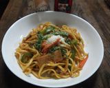 沖縄そばの麺で作るスパゲティ作り方9写真