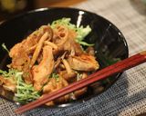 胸肉の味噌だれ丼作り方6写真