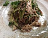 簡単ぶっかけ香菜蕎麦作り方5写真