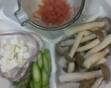 しめじ&アスパラの明太子和え♪作り方1写真
