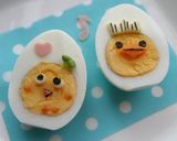 お弁当やサラダにゆで卵でミツバチさん♪作り方3写真