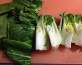 簡単〜♪チンゲン菜のピリ辛炒め作り方1写真