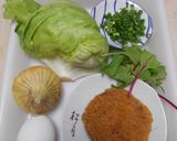 残ったメンチカツでメンチカツ丼作り方1写真