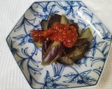 茹でナスのからし醤油和え作り方7写真
