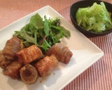 節約❗️蒟蒻と厚揚げの肉巻き生姜焼き作り方9写真
