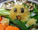 大根おろしアートでふなっしー鍋作り方3写真