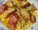 簡単‼ポテトベーコンのコーンスープパスタ作り方6写真