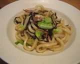 塩こんぶで簡単ランチ♪ベーこん焼うどん作り方5写真