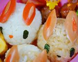 うさだんご弁当♪作り方3写真