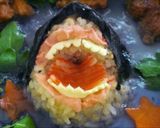 ジョーズ 弁当 サメ キャラ弁作り方7写真