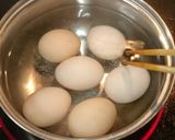 玉子にチ～ズを乗せて焼きました＾＾作り方1写真