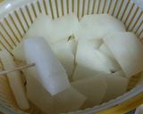 大根と豚こま切れ肉の炒め煮作り方1写真