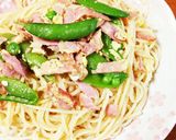 頂いたスナップえんどうで作ってみたパスタ作り方11写真