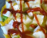 ブロッコリー茎・はんぺんのレンジオムレツ作り方4写真