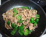 豚肉と舞茸とピーマンの味噌炒め作り方5写真