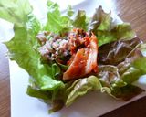 肉みそとキムチのレタス包み♪作り方3写真