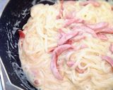 生クリーム・卵なし♪カルボナーラ風うどん作り方5写真