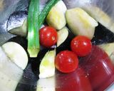夏野菜グリル*スープカレー風つけピビン麺作り方4写真
