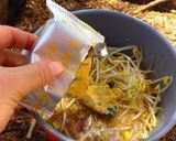 【山ごはん】卵スープでユッケジャンクッパ作り方2写真