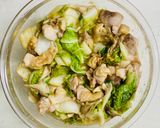 ワンボウルレンジ白菜と鶏もも肉のあんかけ作り方5写真