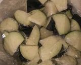 ごろごろ レッドキャベツとナスの紫味噌汁作り方1写真