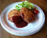 鶏としめじのメンチカツ♪作り方4写真