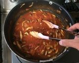 蟹とキノコのトマトクリームパスタ作り方7写真