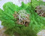 サンチュで！レタスで！挽き肉納豆包み♪作り方7写真