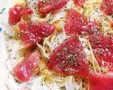 新玉ねぎとマグロのカルパッチョ作り方3写真