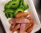 ウィンナーとゴーヤの簡単おつまみ作り方1写真