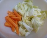 肉団子とキャベツとにんじんの蒸し煮作り方1写真