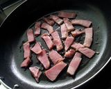 豆腐と絹さやの炒め物作り方1写真