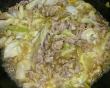 豚とキャベツと長ネギのすき焼き風炒め物作り方4写真