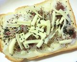 胡麻紫蘇香る❀ゴロゴロ新玉葱のトースト作り方3写真