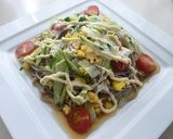 夏に向けて~野菜たっぷりサラダ蕎麦♪作り方2写真