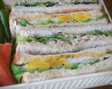 遠足弁当♪目玉焼き＆ツナのサンドイッチ作り方10写真