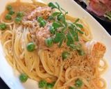 エビとグリンピースのトマトクリームパスタ作り方6写真