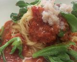 カニ缶とアイスプラントのトマト冷製パスタ作り方6写真