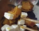 甘辛カボチャ＆クリームチーズのサラダ作り方1写真