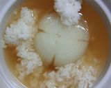 レンジで簡単†丸ごと新玉ねぎのスープご飯作り方4写真