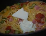アスパラベーコンカルボナーラ作り方4写真