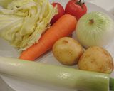 野菜のうまみたっぷり♪豆乳カレースープ作り方1写真