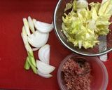 お一人料理　ピリ辛のやきうどん作り方1写真