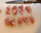 鶏ももの唐揚げ。 ちいさん風。作り方1写真